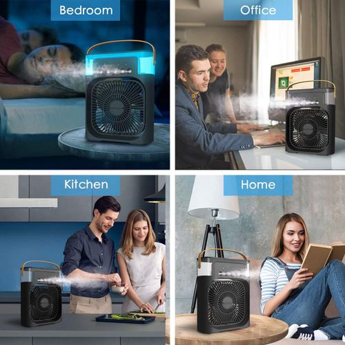 3 In 1 Portable Rechargeable Air Cooler Humidifier Fan