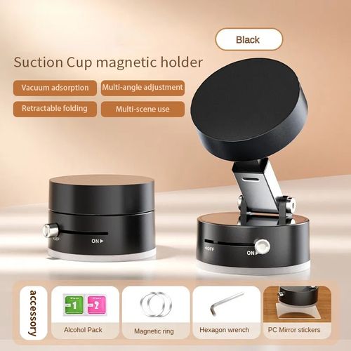 Multi-functional Vacuum Magnetic Phone Stand, Foldable and Rotatable Universal
