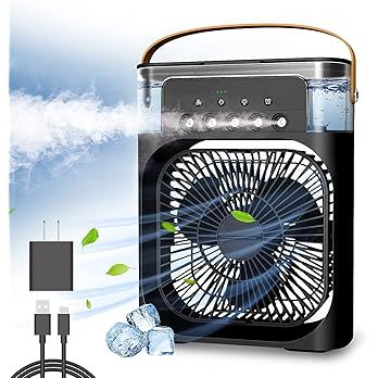 3 In 1 Portable Rechargeable Air Cooler Humidifier Fan