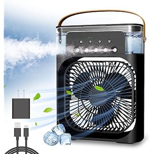 3 In 1 Portable Rechargeable Air Cooler Humidifier Fan