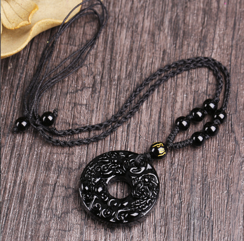 Obsidian pendant fashion