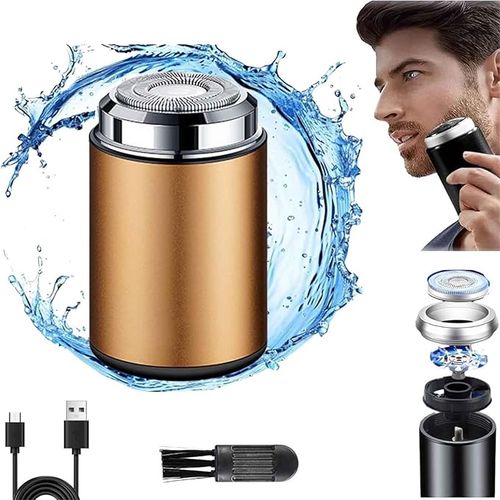 Mini barbeador elétrico, barbeador de barba, tamanho de bolso, mini barbeador elétrico recarregável USB