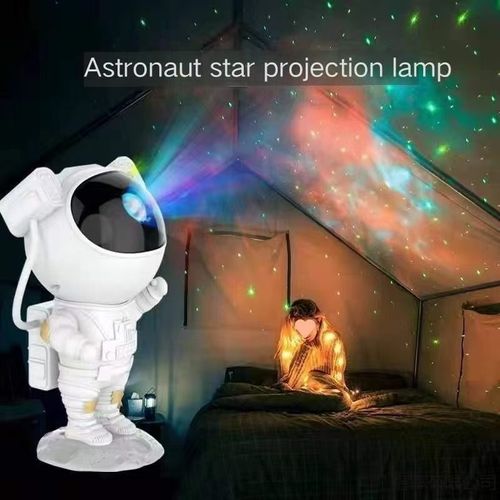 Colorful starlight projection lamp - Astronaut design, capable of 360-degree projection