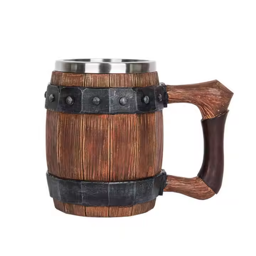 The wooden barrel shape makes beer more ceremonial!