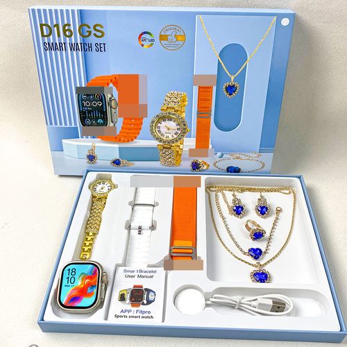 Lukler™ Luxury Smartwatch Gift Set – 2 Watches + Jewelry Accessories