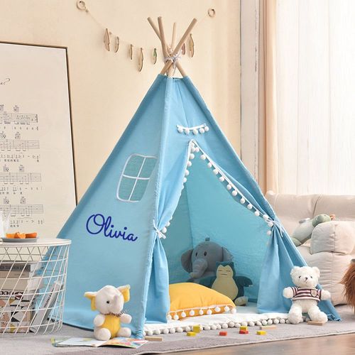 Personalized Kid Color Canvas Play Tepee