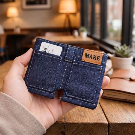 Jeans Wallet - Customizable with Name