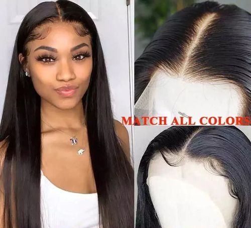 🧔🏾‍♀️Peruca de cabelo liso de alta qualidade, suave e brilhante, como um natural