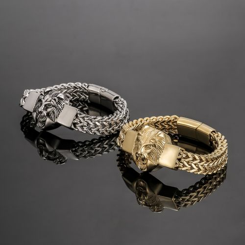 Pulseira de cabeça de leão mostra a sua majestade única. Você é o rei.