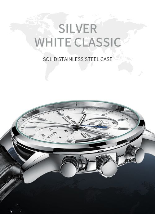 LOUIE JUELEN 576 Hot Sale Waterproof Analog Watch Men Calendar Men's Fashion Business Quartz Wrist Watches Leather Belt Clock