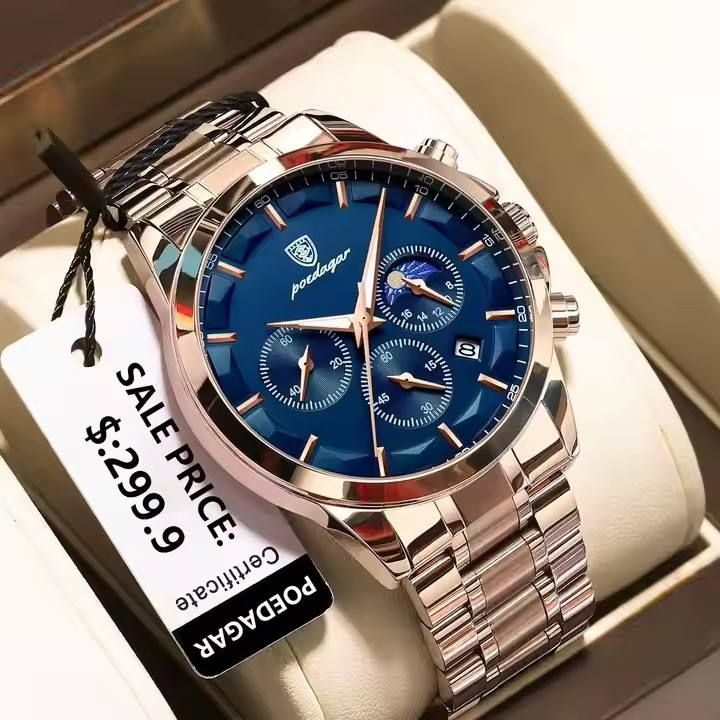 Waterproof Luminous Mens Quartz Watch New Arrivals Fashion Luxury for Men Watches Stainless Leather Wristwatch 复制 复制
