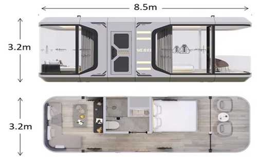 Luxury Customized Modular-Designed Outdoor Hotel Prefabricated Houses: Comfortable Cabins for Living and Working Activities