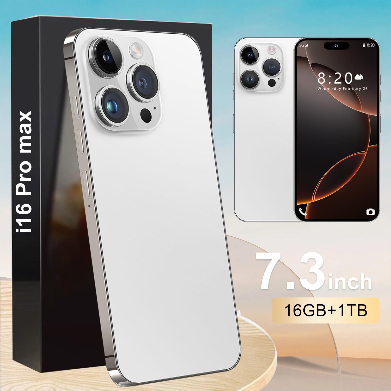 I16 Pro Max - Top-Selling Inch Android Cross-Border Smartphone with Smart Island Innovation