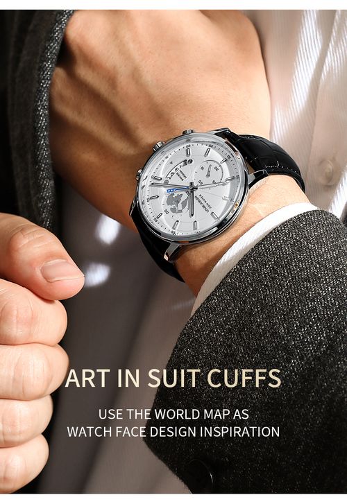 LOUIE JUELEN 576 Hot Sale Waterproof Analog Watch Men Calendar Men's Fashion Business Quartz Wrist Watches Leather Belt Clock