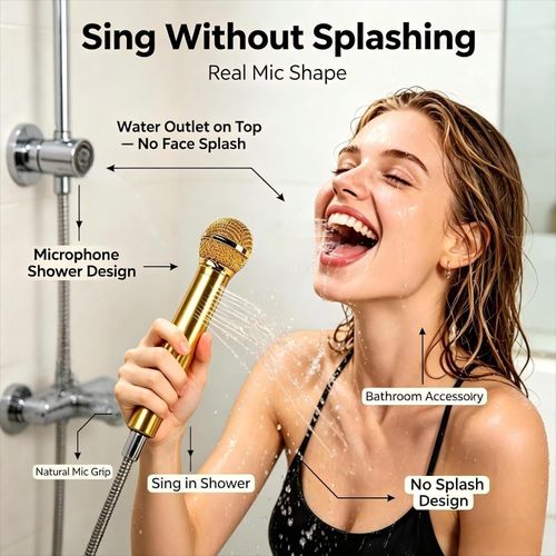 Microphone-style shower head
