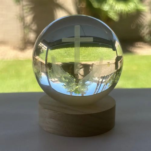 Glowing crystal ball