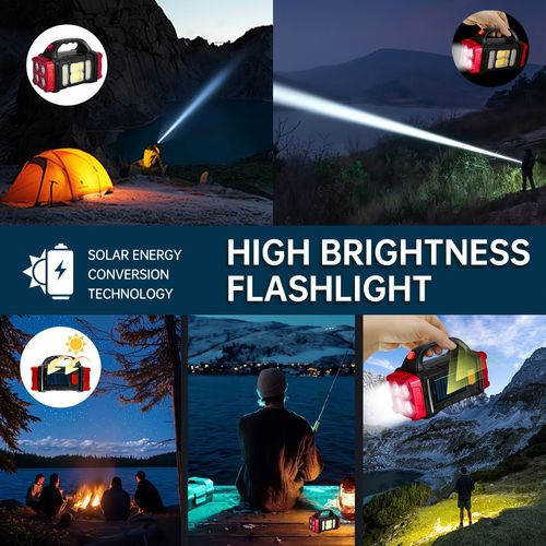 Solar-powered flashlight