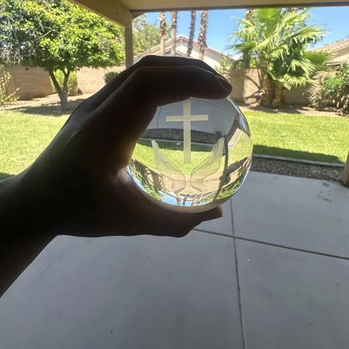 Glowing crystal ball