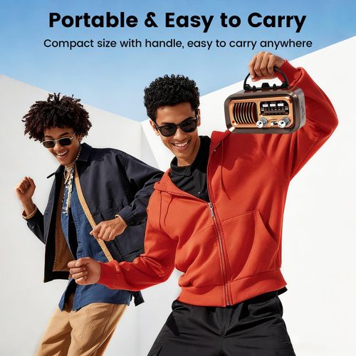 Solar-powered wireless Bluetooth radio