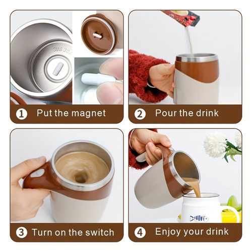 Self-stirring mug