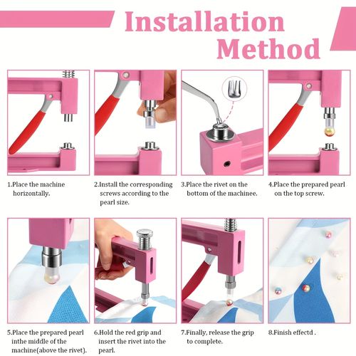 Hand-press pearl setting tool