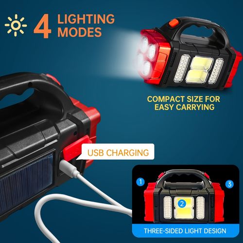 Solar-powered flashlight