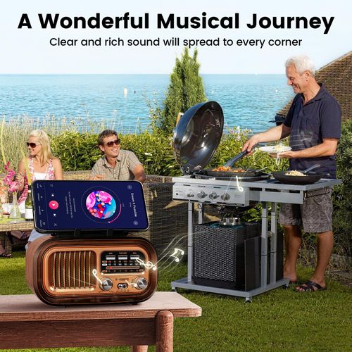 Solar-powered wireless Bluetooth radio