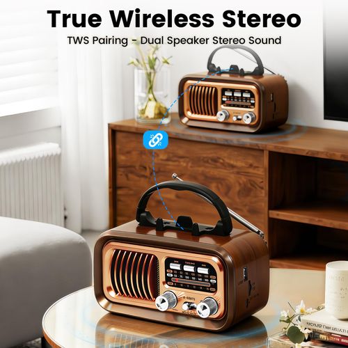 Solar-powered wireless Bluetooth radio