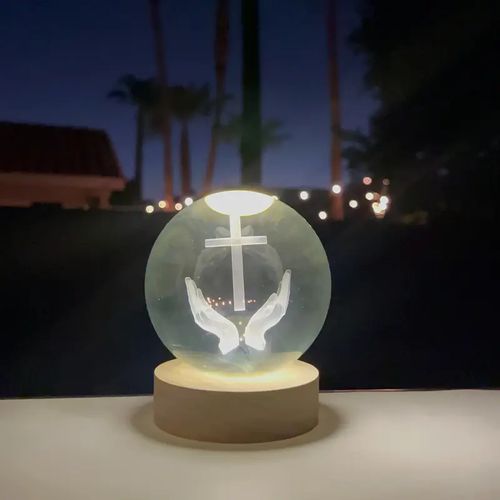 Glowing crystal ball