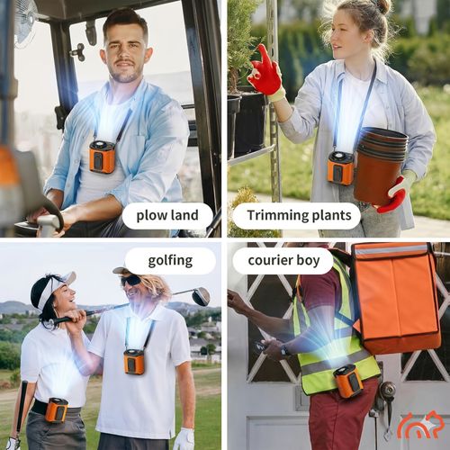 Neck-hanging waist fan