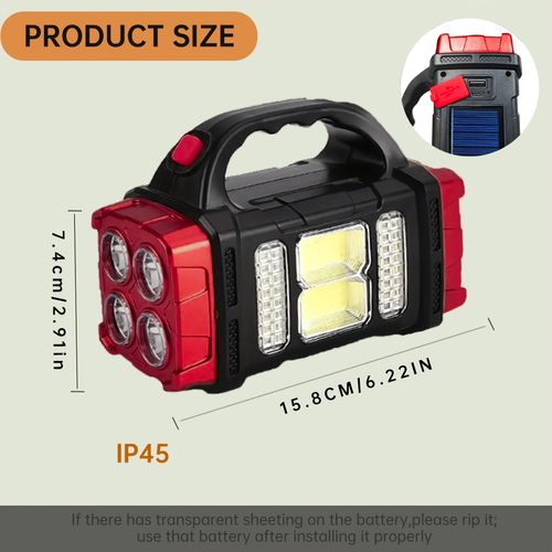 Solar-powered flashlight