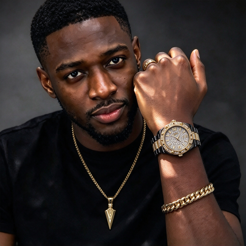 Men's Watch and Jewelry Set
