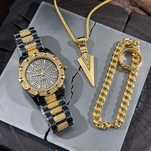 Men's Watch and Jewelry Set
