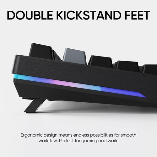 ARZOPA 75% Mechanical Gaming Keyboard Wired, RGB Backlit 81 Keys Compact Mechanical Keyboard Socket Dedicated Red Switch Gasket Mount Keyboard Knob Volume Control Linear Sound Absorbing Pads for Game and Office, Suitable for Windows Laptop PC Mac