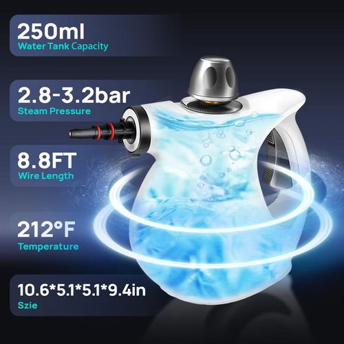 Pressurized handheld multi-functional natural steam cleaner