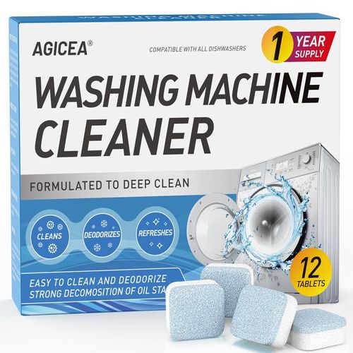 AGICEA Washing Machine Cleaning and Descaling Tablets, 12-pack