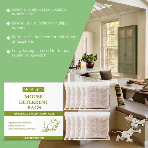 Peppermint Oil Rodent Repellent - Natural Rodent Repellent (10 packets)