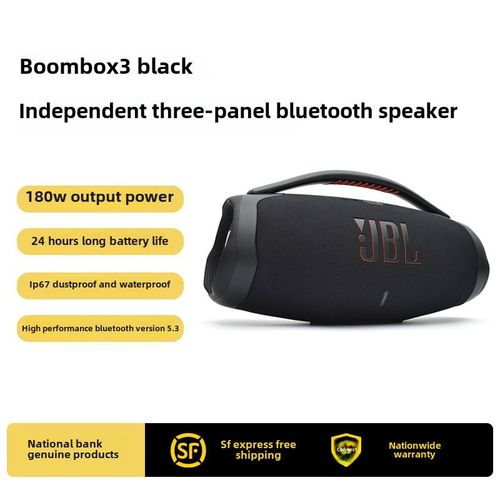 Jbl Audio Boombox 3 Enceinte d'extérieur stéréo sans fil à trois fréquences, portable, étanche à l'eau et à la poussière