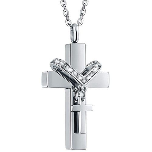 Perfume Bottle Cross Necklace