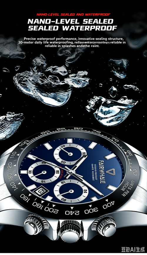 Men's Popular 3‑Eye Multifunctional Decorative Waterproof Quartz Wrist Watch**