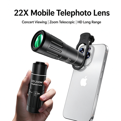 18X External Cell Phone Telephoto Monocular Lens | HD Long Shot Lens for Outdoor Shooting