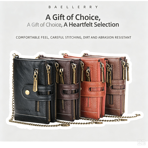 New Men's Short Billfold | Large Capacity Multi Card Slots Wallet with Coin Pocket