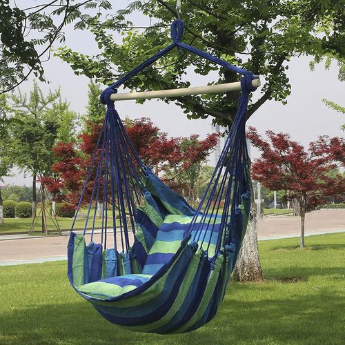 Hanging Chair Outdoor Swing Hammock Basket Chair for Patio Garden  >