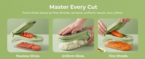 Multifunctional Vegetable Chopper, Mandoline Slicer, Potato Cutter Shredder, Onion Dicer, Kitchen Food Cutter