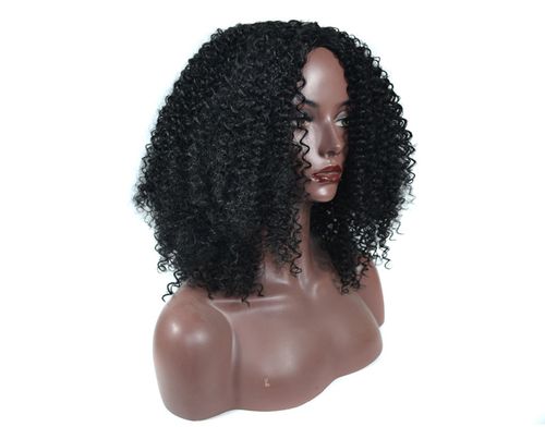 Middle Part Fluffy Small Curly Wig, Medium Length Spring Twist Wig for African Women