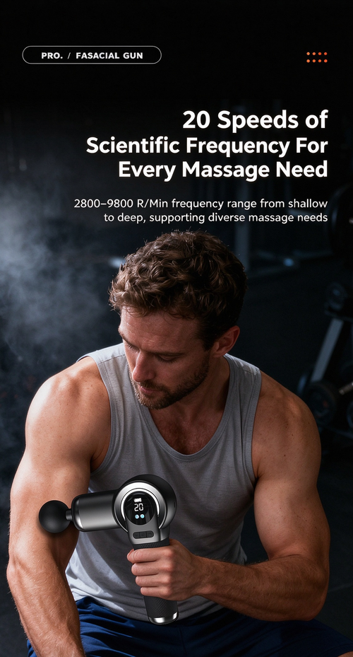 Mini Multi-Head Massage Gun, Portable Fascia Gun for Muscle Relaxation