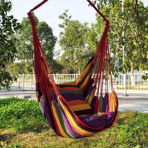 Hanging Chair Outdoor Swing Hammock Basket Chair for Patio Garden  >