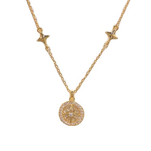 ✨ French Light Luxury Micro-Pave Zircon Star Necklace – Elegant Clavicle Chain That Shines All Day