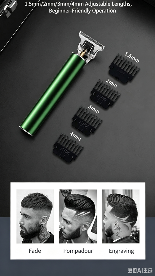 Men's Professional Electric Hair Clipper Home Set, Cordless Hair Trimmer for Self‑Haircut Shaving**