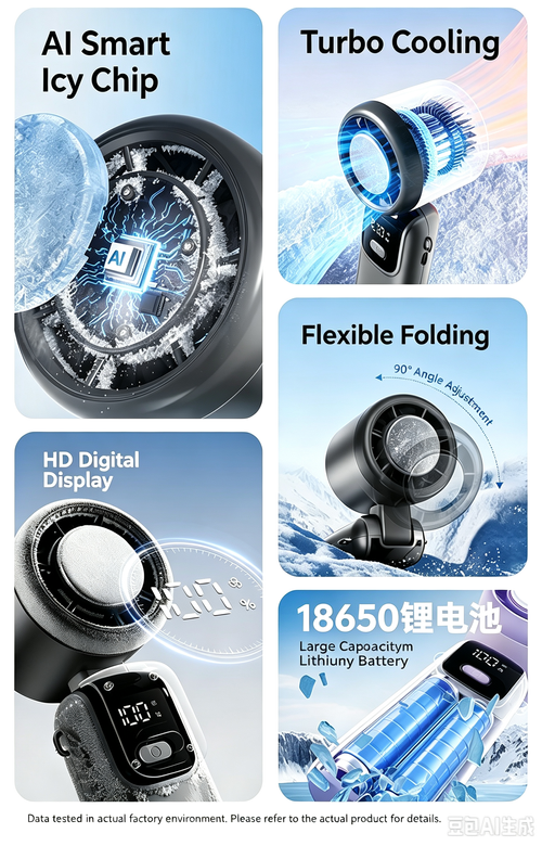 Too Hot? This Turbo Cooling Fan Blasts Ice-Cold Air – Handheld & Wearable Neck Fan, Foldable for Travel